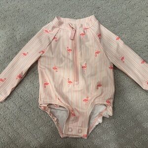 Carter's Pink Flamingo Rashguard